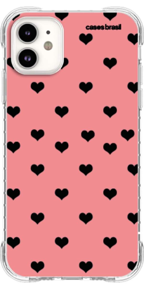 Capinha para Celular Corações Traçados Pink