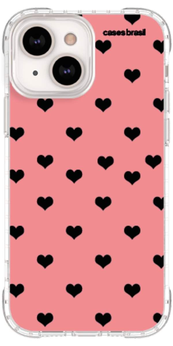 Capinha para Celular Corações Traçados Pink