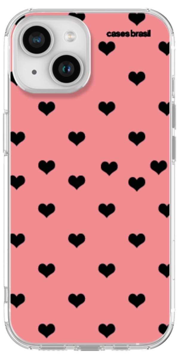 Capinha para Celular Corações Traçados Pink