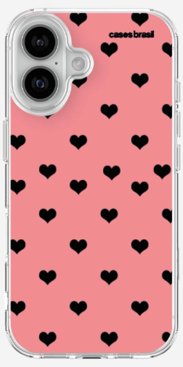 Capinha para Celular Corações Traçados Pink