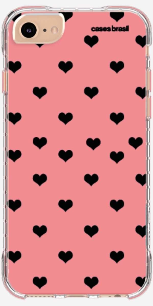 Capinha para Celular Corações Traçados Pink