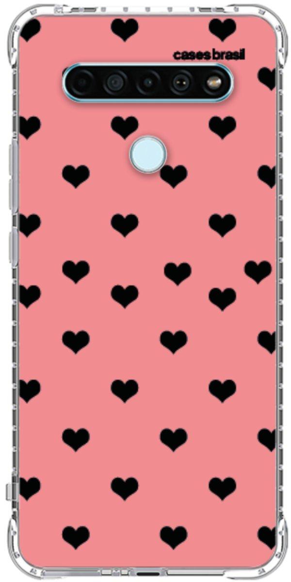 Capinha para Celular Corações Traçados Pink