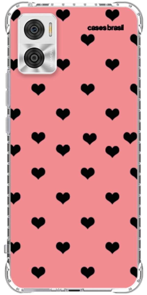 Capinha para Celular Corações Traçados Pink
