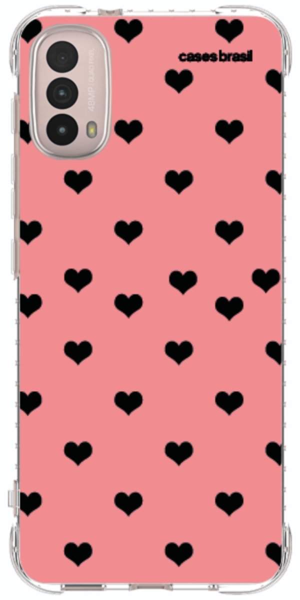 Capinha para Celular Corações Traçados Pink