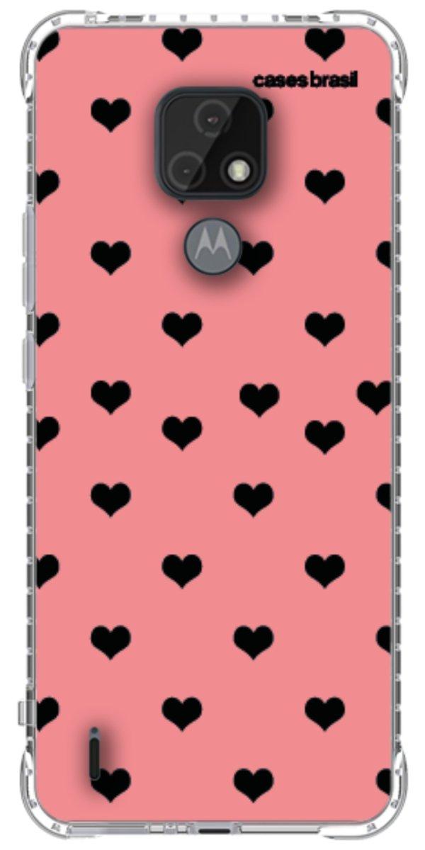 Capinha para Celular Corações Traçados Pink