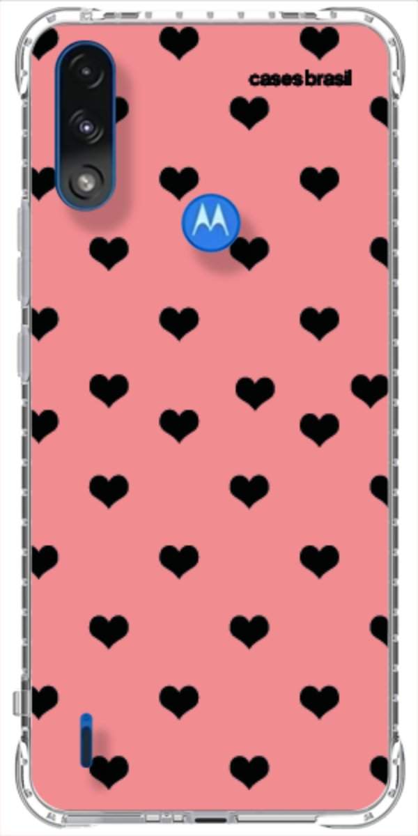 Capinha para Celular Corações Traçados Pink
