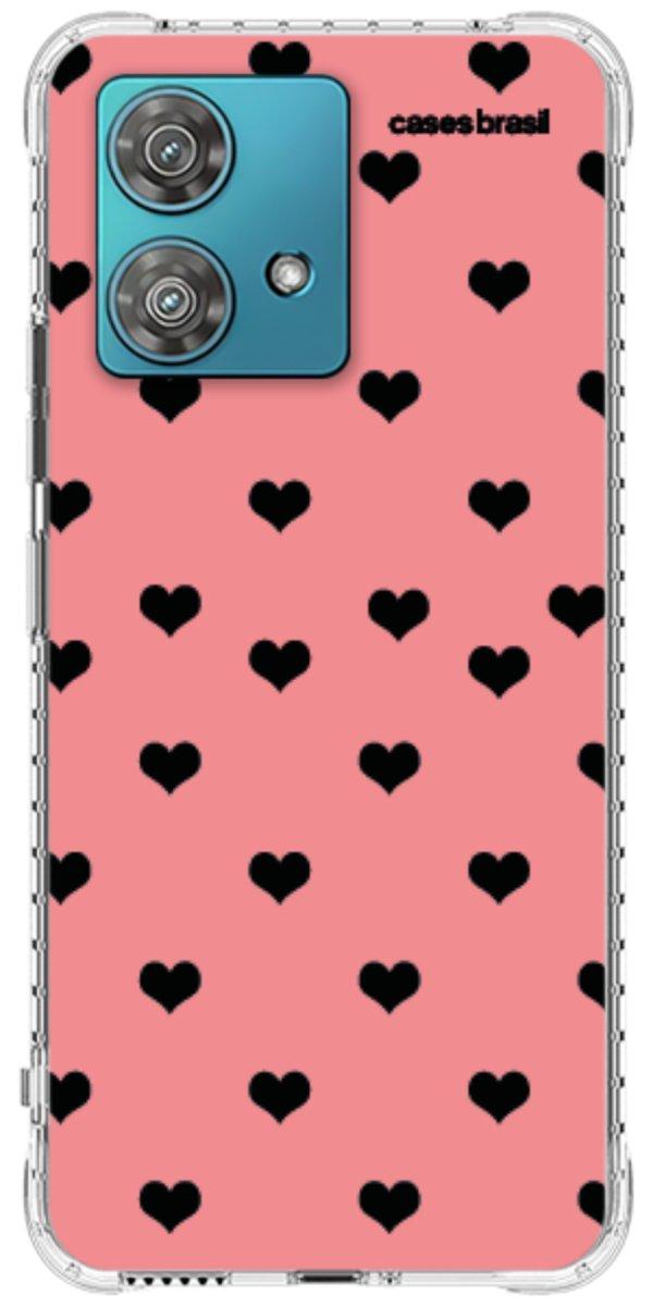 Capinha para Celular Corações Traçados Pink