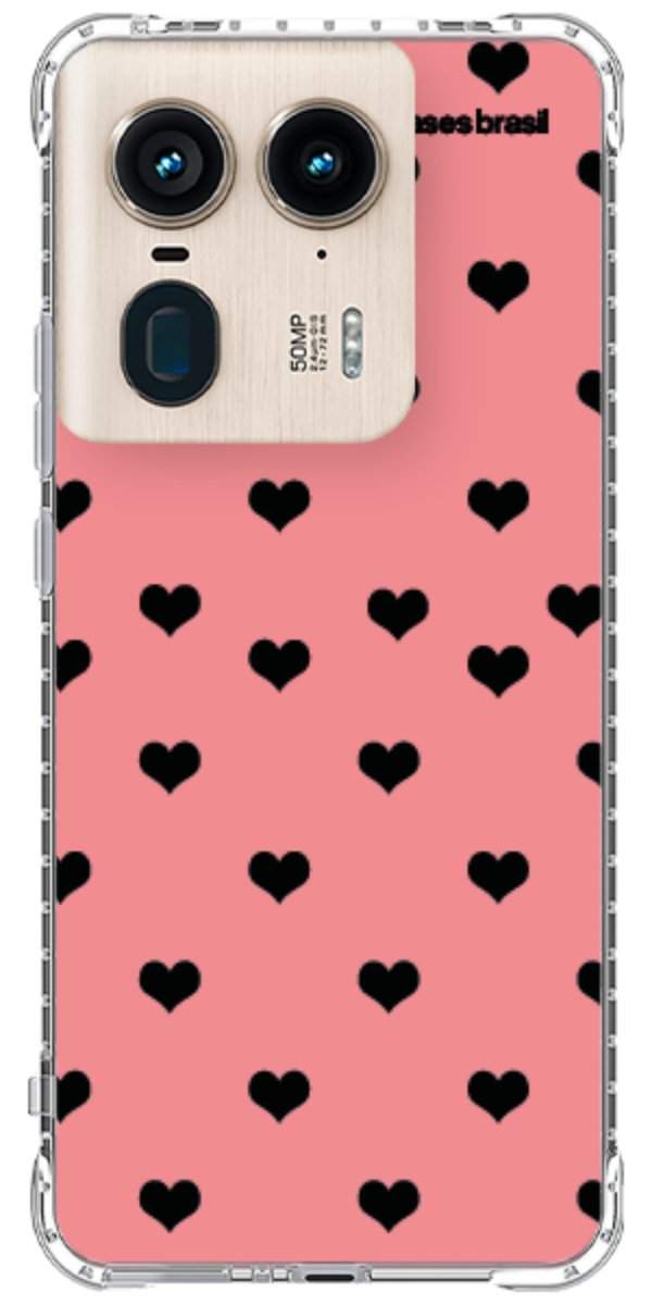 Capinha para Celular Corações Traçados Pink
