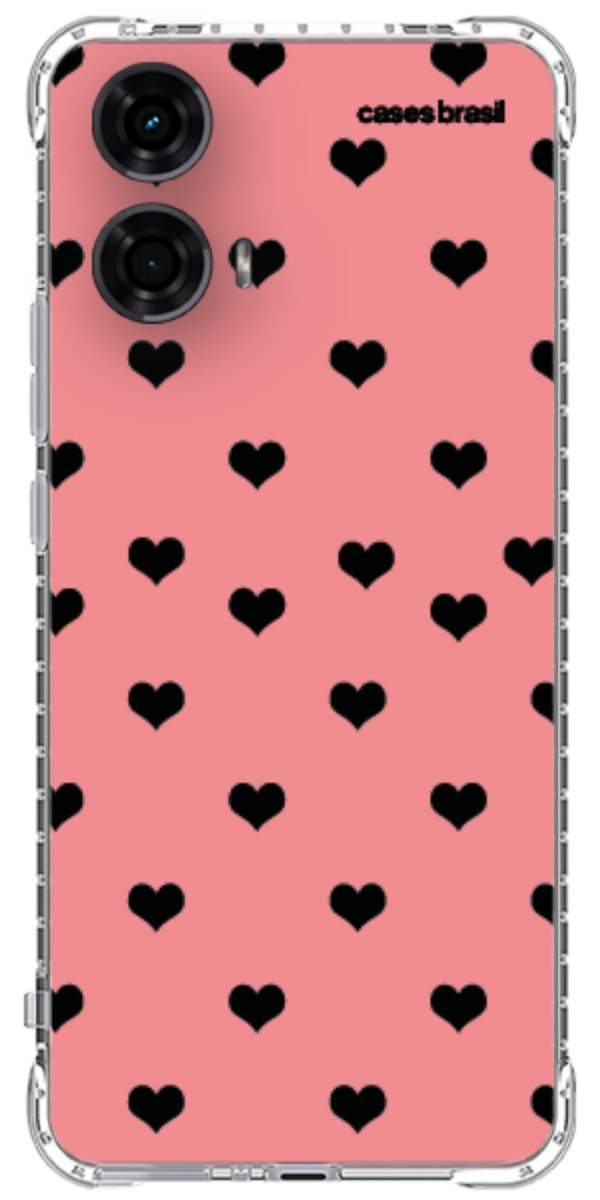 Capinha para Celular Corações Traçados Pink