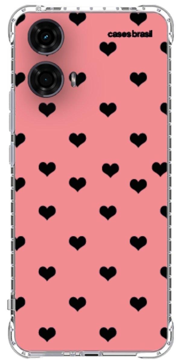 Capinha para Celular Corações Traçados Pink