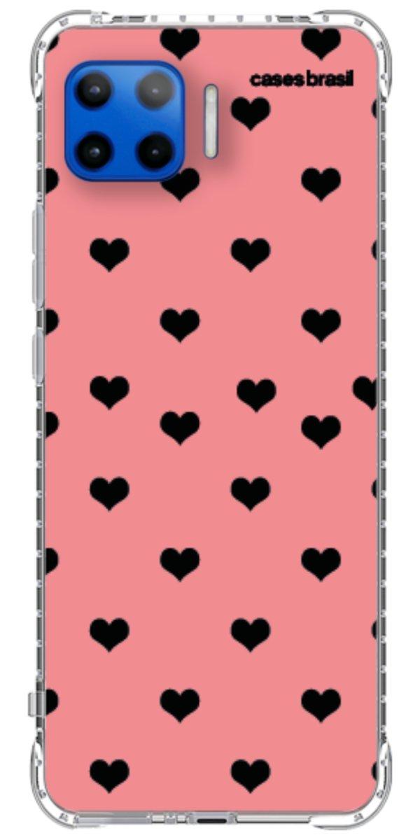 Capinha para Celular Corações Traçados Pink