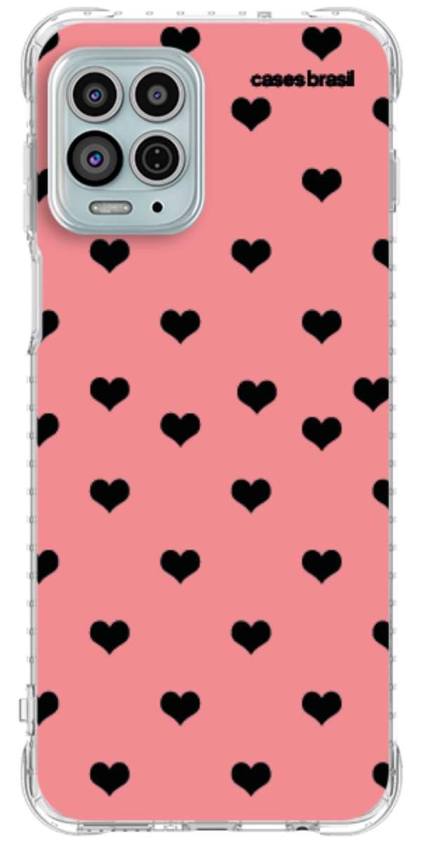 Capinha para Celular Corações Traçados Pink