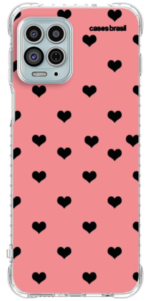 Capinha para Celular Corações Traçados Pink