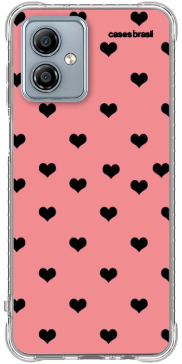 Capinha para Celular Corações Traçados Pink
