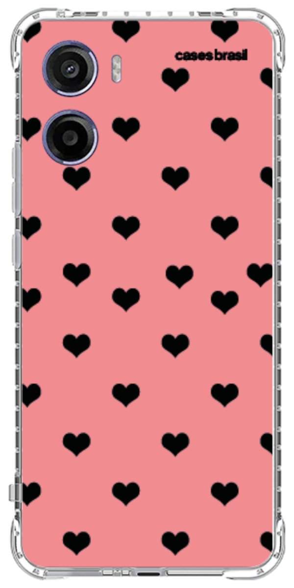 Capinha para Celular Corações Traçados Pink