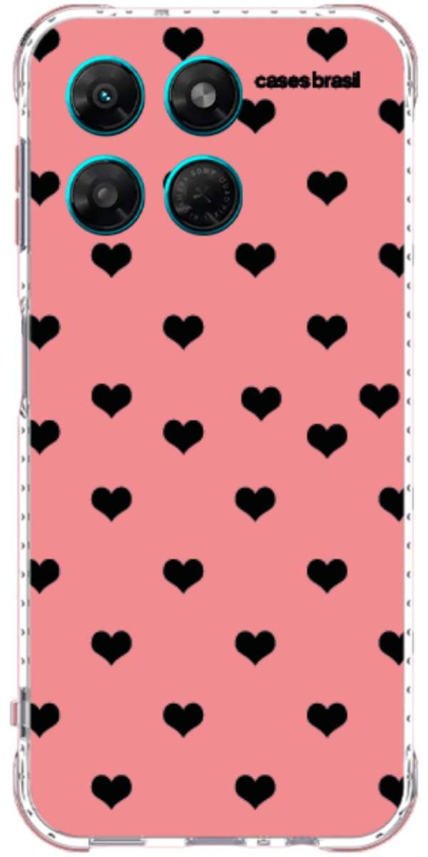 Capinha para Celular Corações Traçados Pink