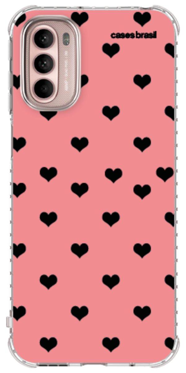 Capinha para Celular Corações Traçados Pink
