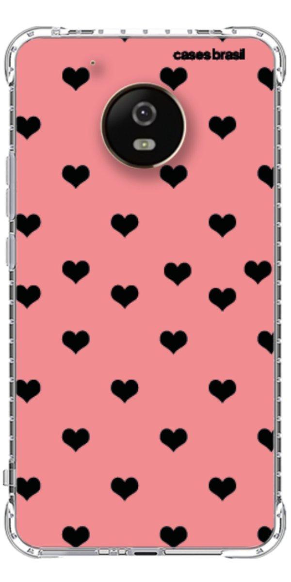 Capinha para Celular Corações Traçados Pink