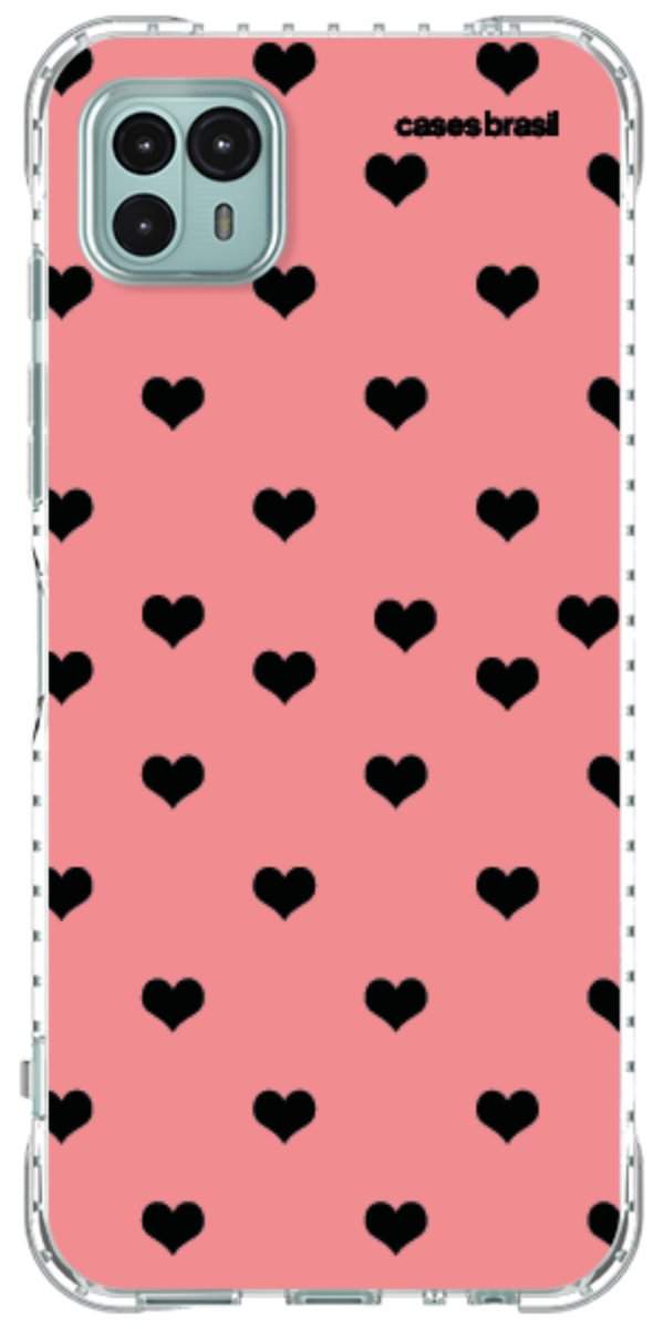 Capinha para Celular Corações Traçados Pink