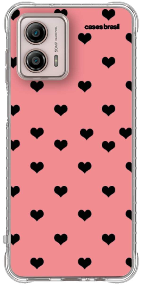 Capinha para Celular Corações Traçados Pink