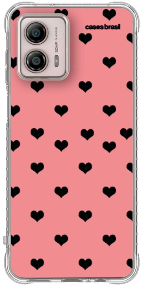 Capinha para Celular Corações Traçados Pink