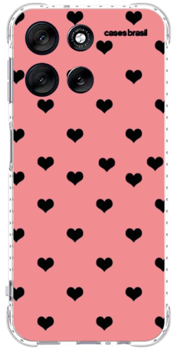 Capinha para Celular Corações Traçados Pink