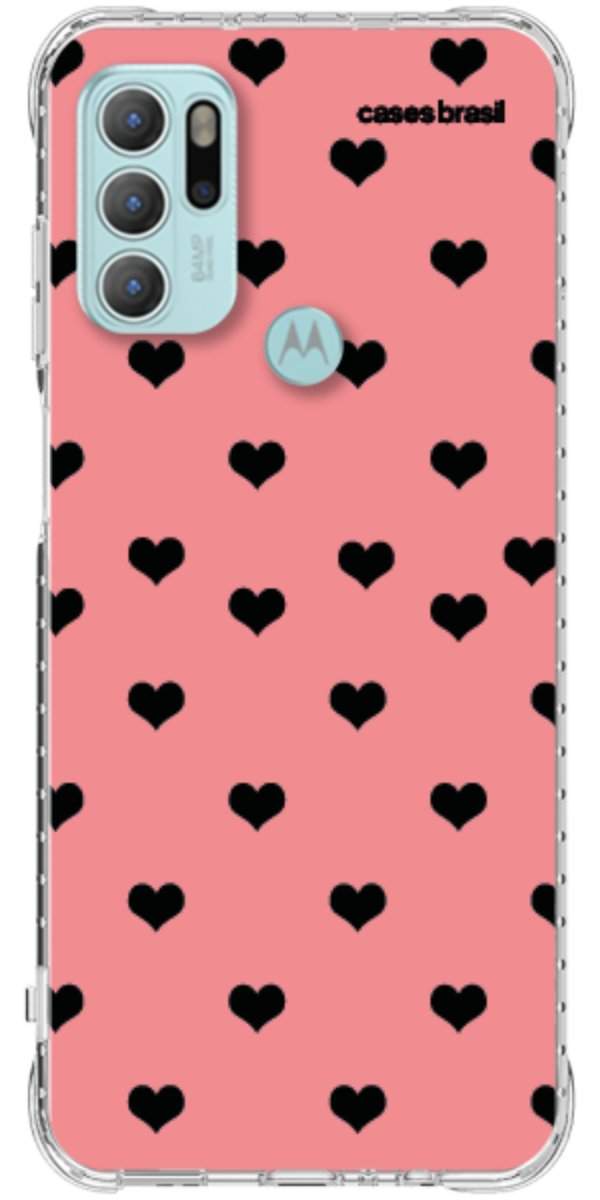 Capinha para Celular Corações Traçados Pink