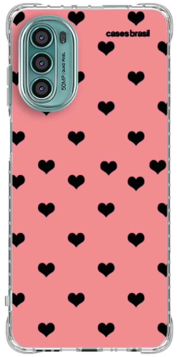 Capinha para Celular Corações Traçados Pink