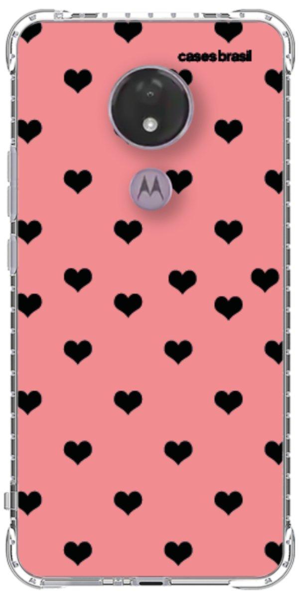 Capinha para Celular Corações Traçados Pink
