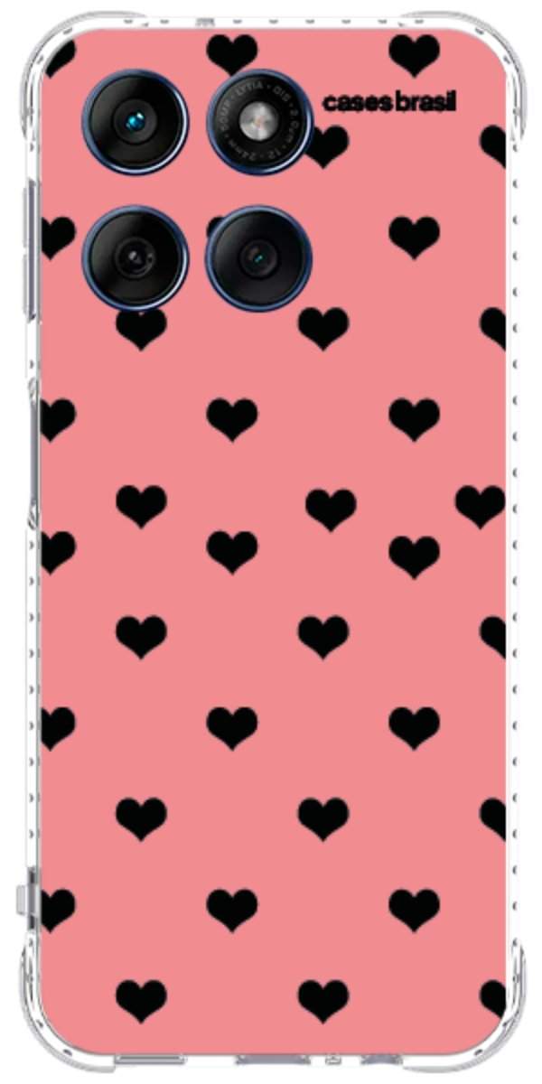 Capinha para Celular Corações Traçados Pink