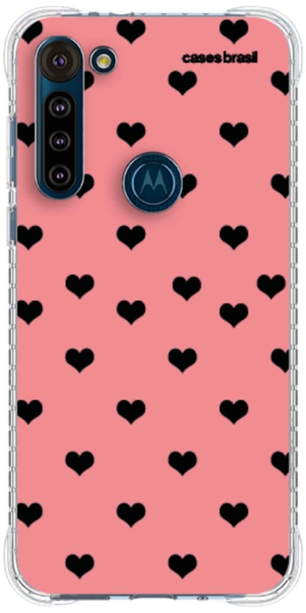 Capinha para Celular Corações Traçados Pink