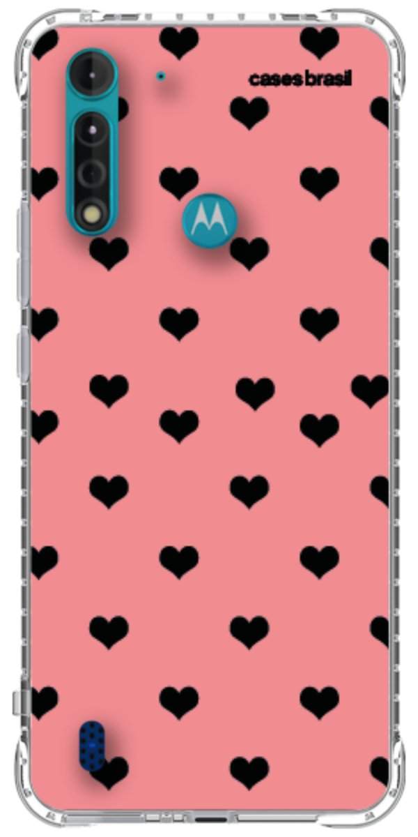 Capinha para Celular Corações Traçados Pink