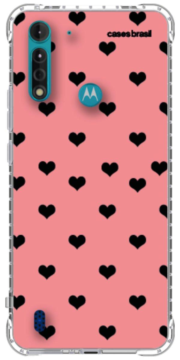 Capinha para Celular Corações Traçados Pink