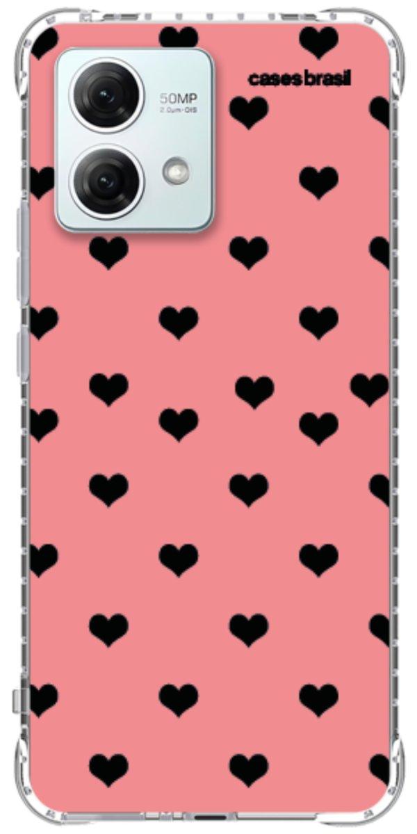 Capinha para Celular Corações Traçados Pink