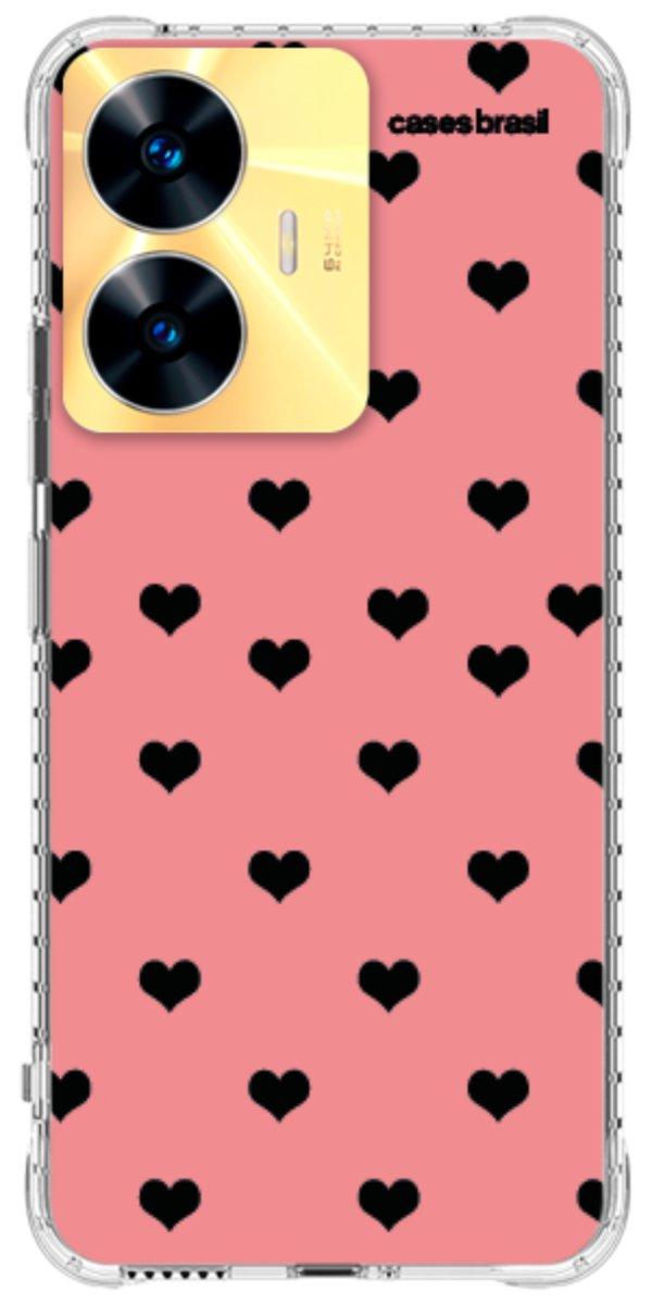 Capinha para Celular Corações Traçados Pink