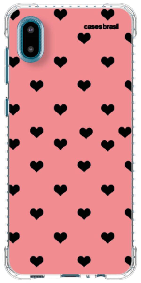 Capinha para Celular Corações Traçados Pink
