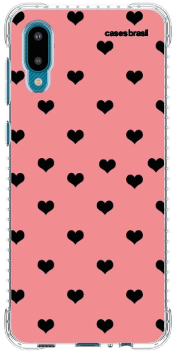 Capinha para Celular Corações Traçados Pink
