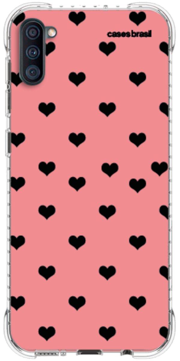 Capinha para Celular Corações Traçados Pink