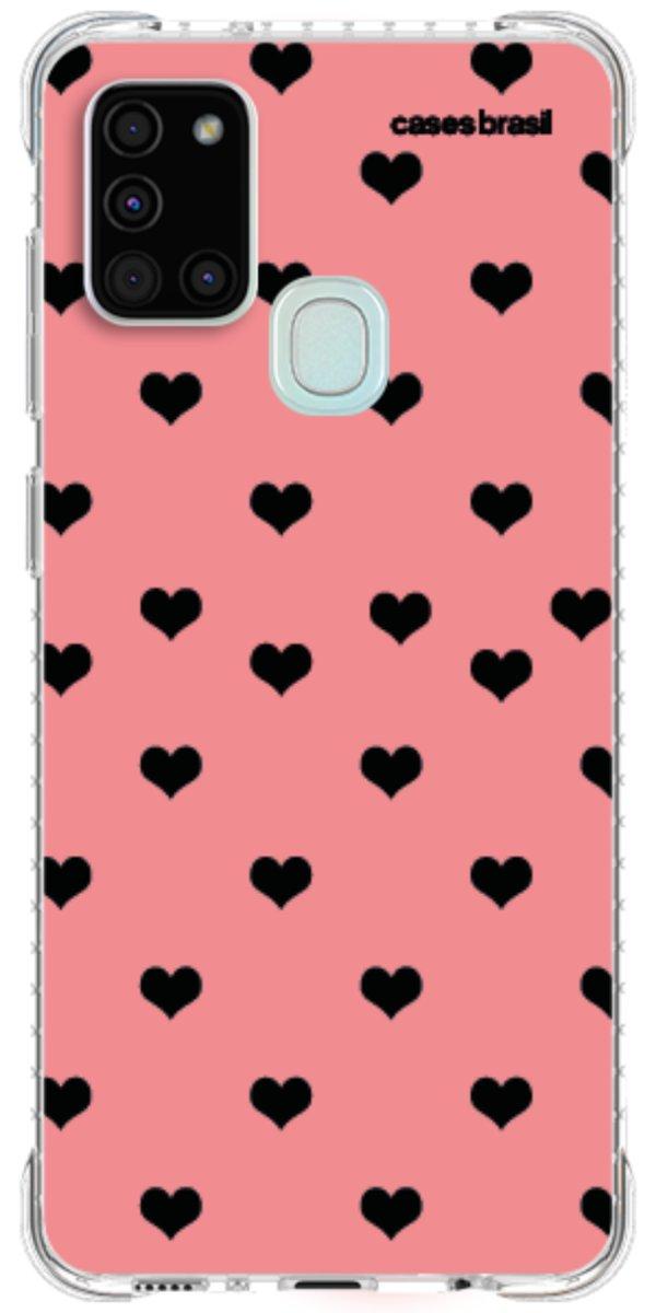 Capinha para Celular Corações Traçados Pink