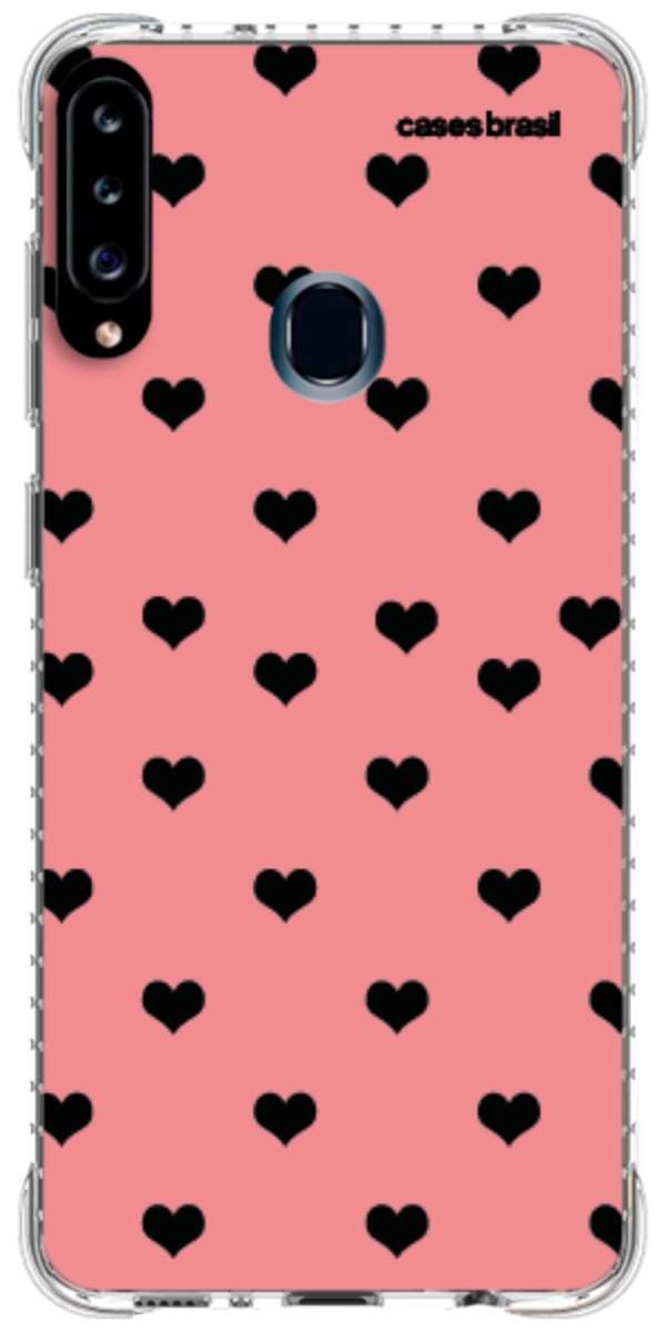 Capinha para Celular Corações Traçados Pink