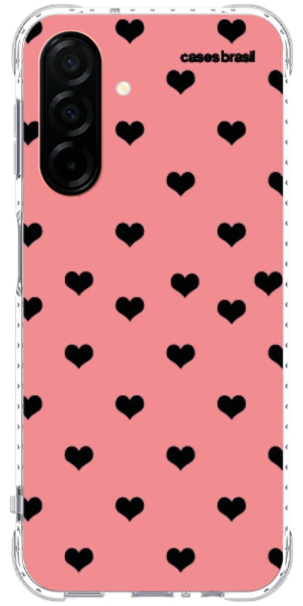 Capinha para Celular Corações Traçados Pink