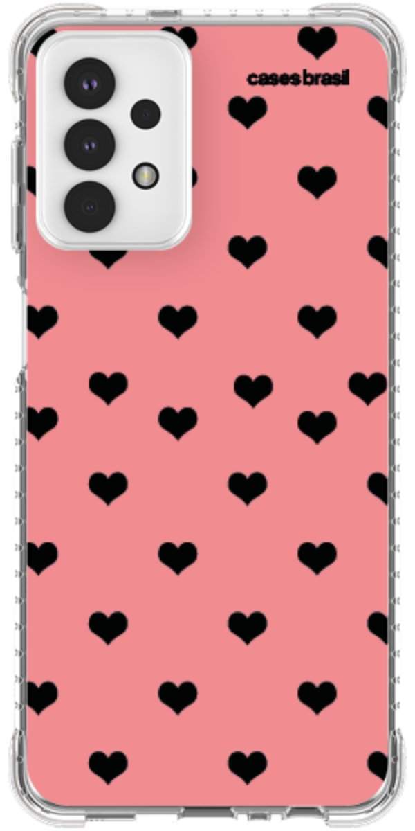 Capinha para Celular Corações Traçados Pink