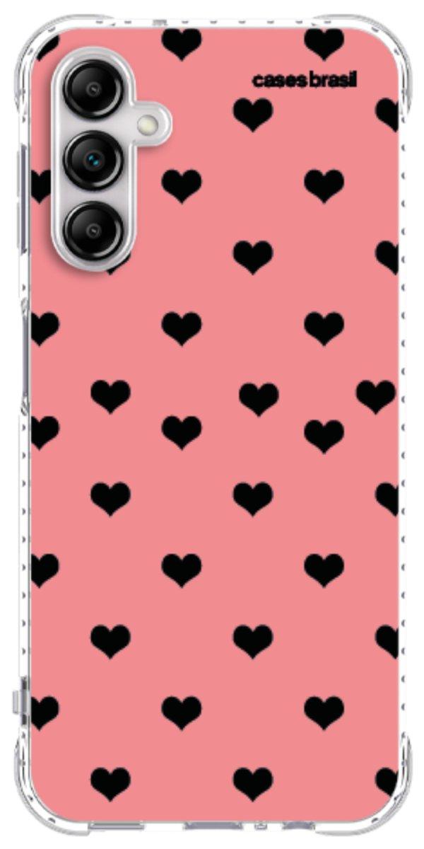 Capinha para Celular Corações Traçados Pink