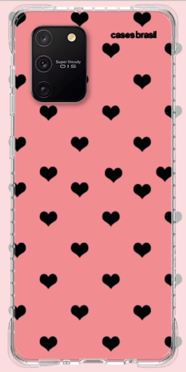 Capinha para Celular Corações Traçados Pink
