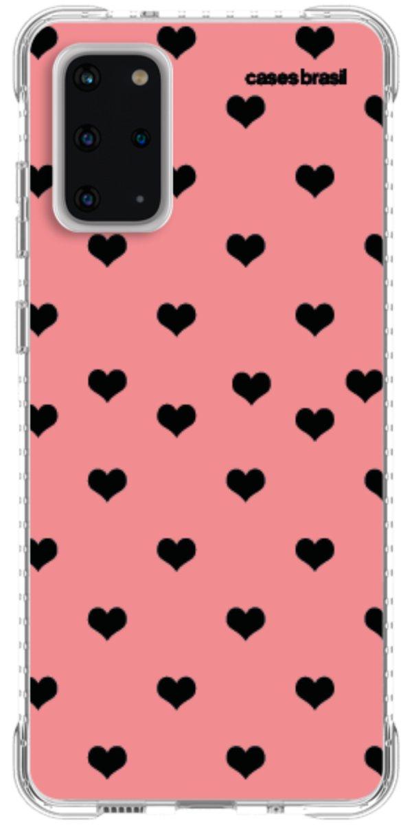 Capinha para Celular Corações Traçados Pink