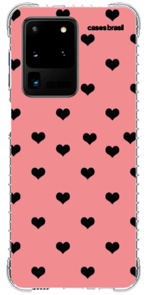 Capinha para Celular Corações Traçados Pink