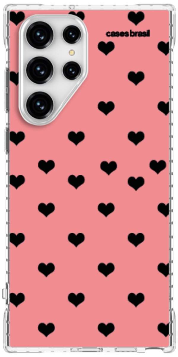 Capinha para Celular Corações Traçados Pink
