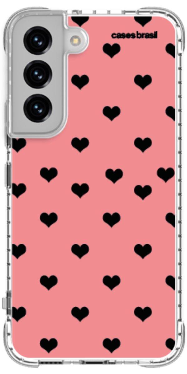 Capinha para Celular Corações Traçados Pink