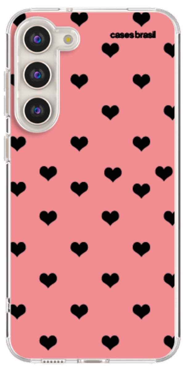 Capinha para Celular Corações Traçados Pink