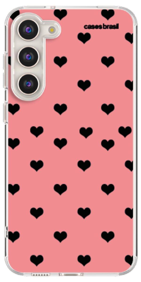 Capinha para Celular Corações Traçados Pink
